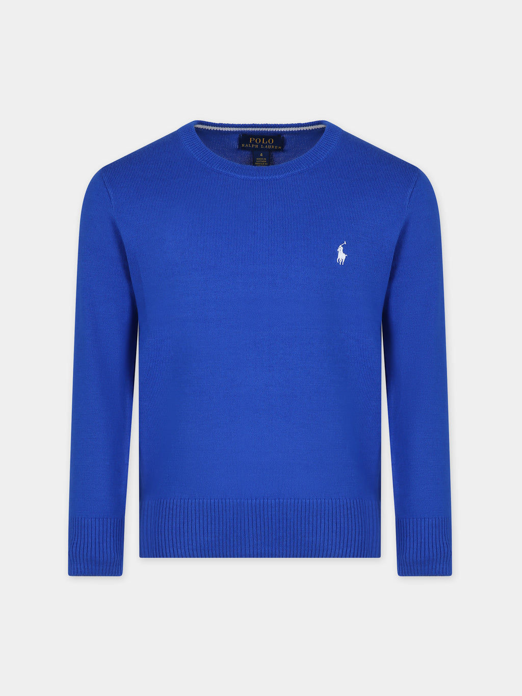 Maglione blu per bambino con ricamo